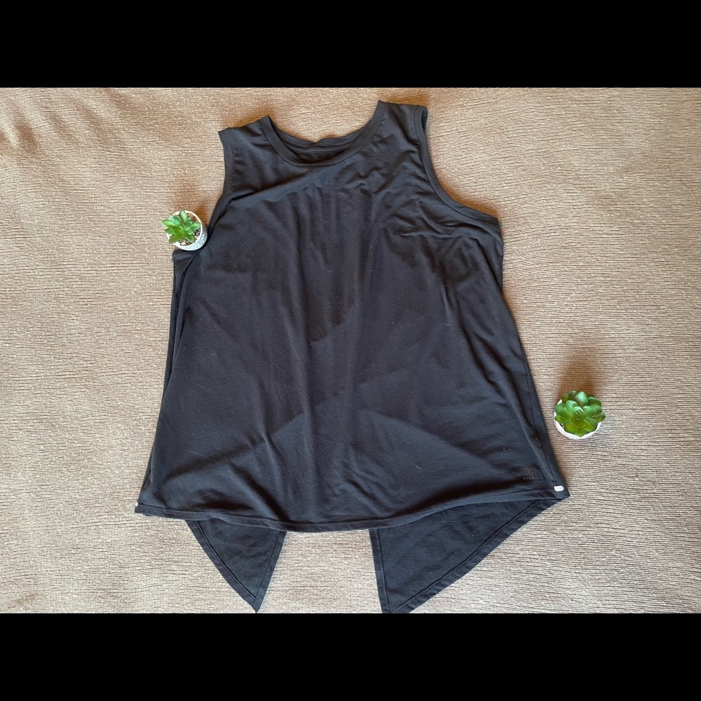 Black North Face Tank with Split Back